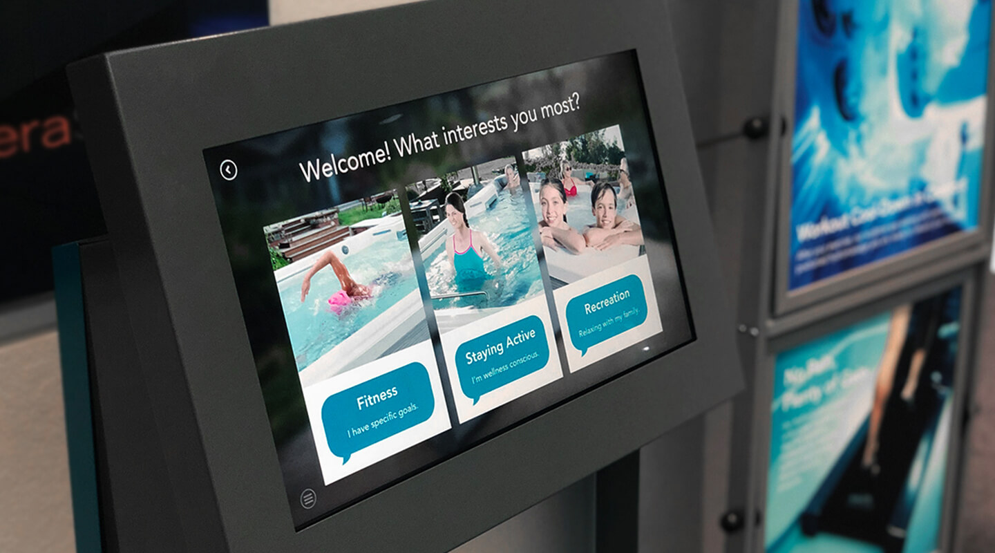 Endless Pool Touch Screen Kiosk